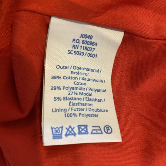 Boden Red Size 6 Dress Ruched Career‎ Preppy Classic Short Sleeves Sheath - Picture 13 of 14